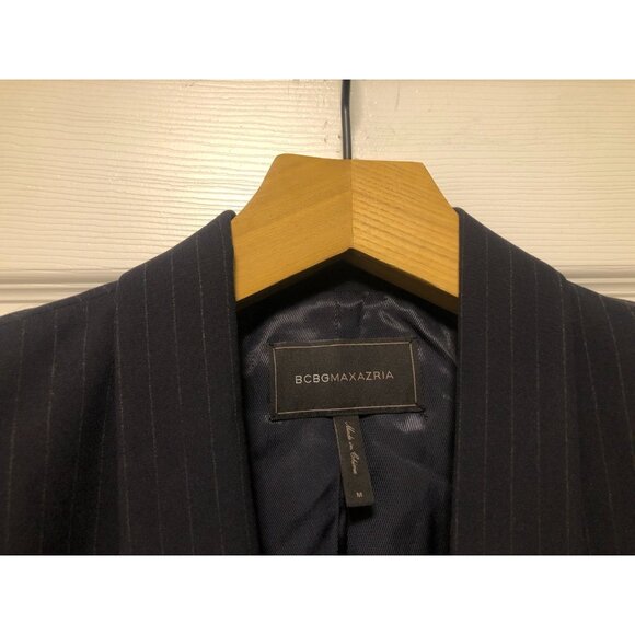 BCBG maxazria women's black striped suit jacket size: M - Picture 5 of 5